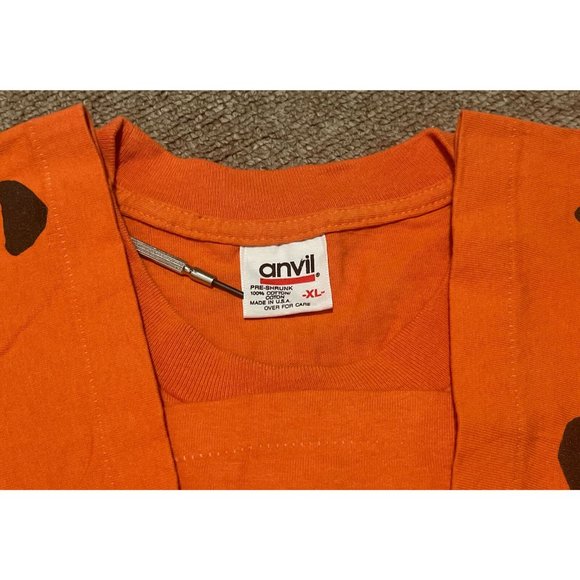 Vintage 90s XL The Flintstones Fred Flintstones Tuxedo AOP Single Stitch T-Shirt - Picture 4 of 10